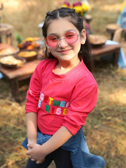 Edenrobe - Girl's Bright Pink Top - EGTKF20-004