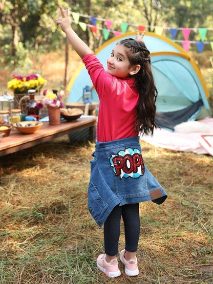 Edenrobe - Girl's Bright Pink Top - EGTKF20-004