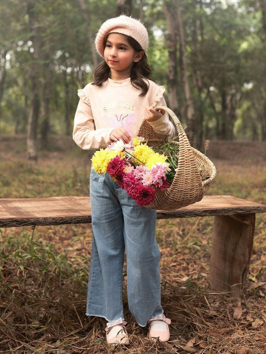 Edenrobe - Girl's Peach Top - EGTKF20-005