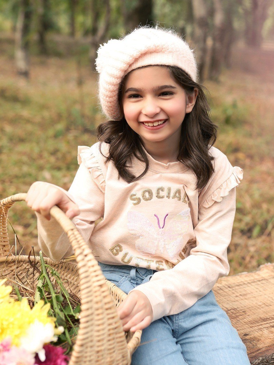 Edenrobe - Girl's Peach Top - EGTKF20-005