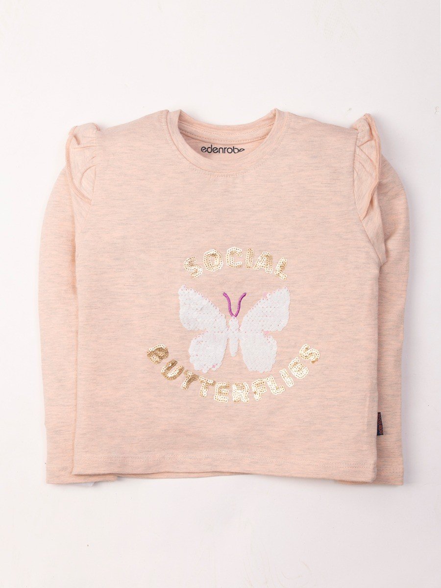 Edenrobe - Girl's Peach Top - EGTKF20-005