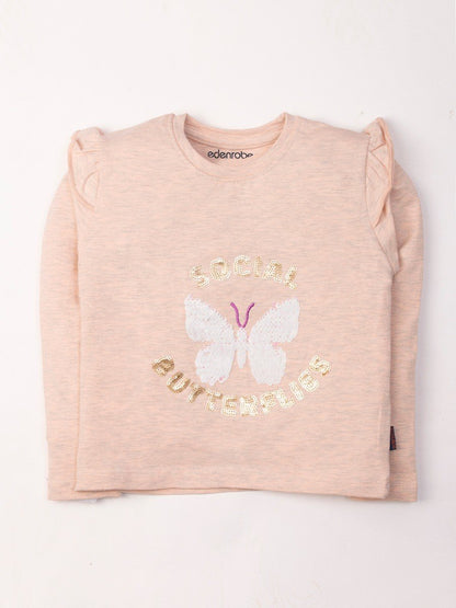 Edenrobe - Girl's Peach Top - EGTKF20-005