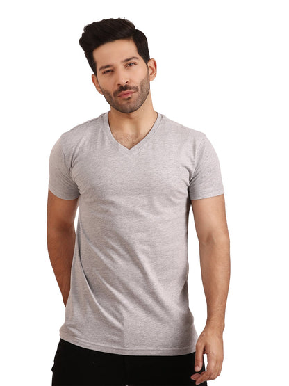 Edenrobe - Men's Heather Grey Basic Tee - EMTBT20-011