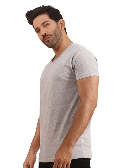 Edenrobe - Men's Heather Grey Basic Tee - EMTBT20-011