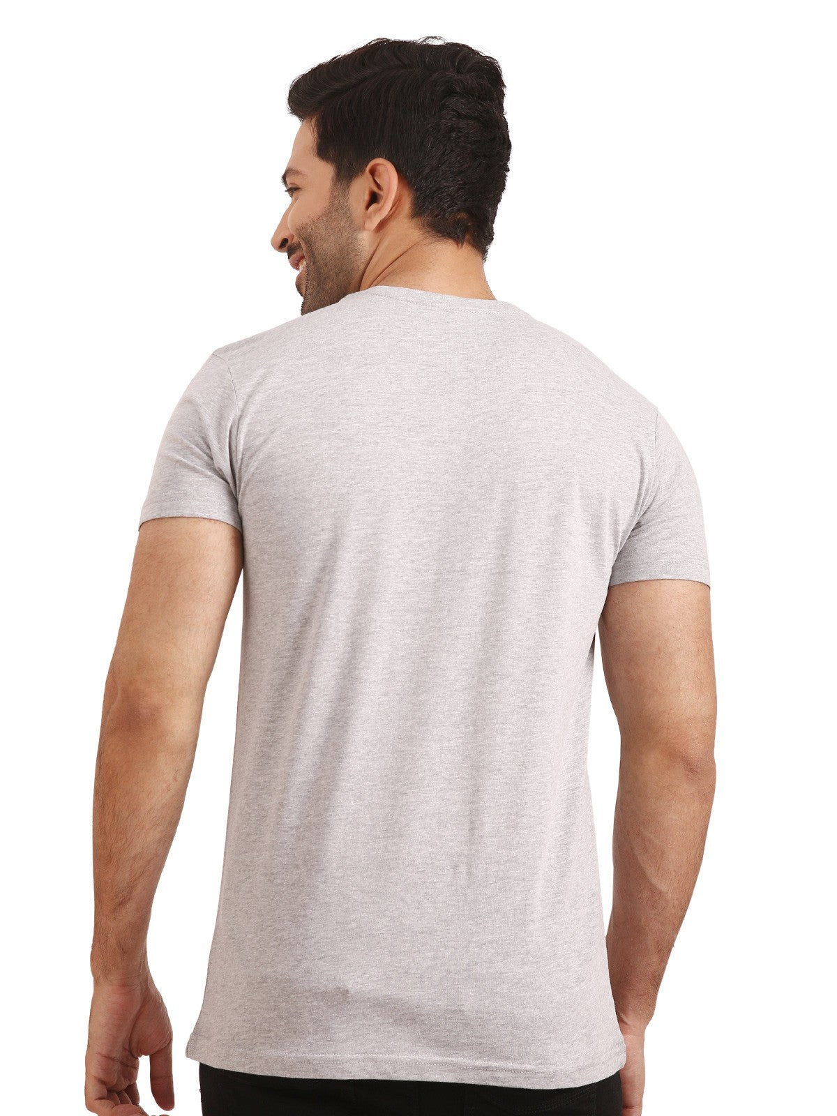 Edenrobe - Men's Heather Grey Basic Tee - EMTBT20-011
