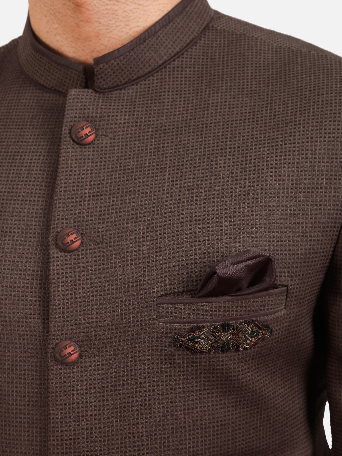 Edenrobe - Men's Brown Blazer Ceremonial - EMTBP20-006