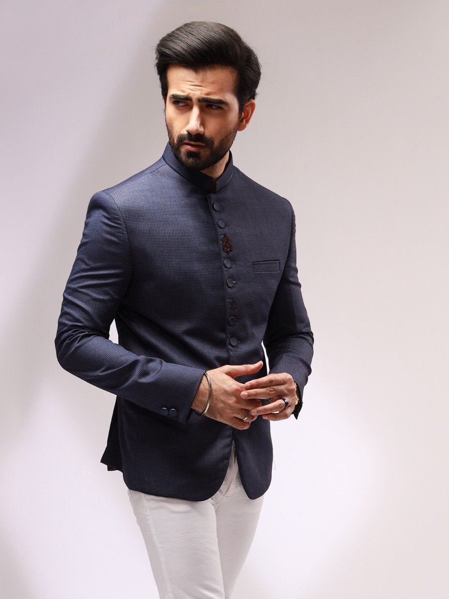 Edenrobe - Men's Blue Blazer Ceremonial - EMTBP20-007