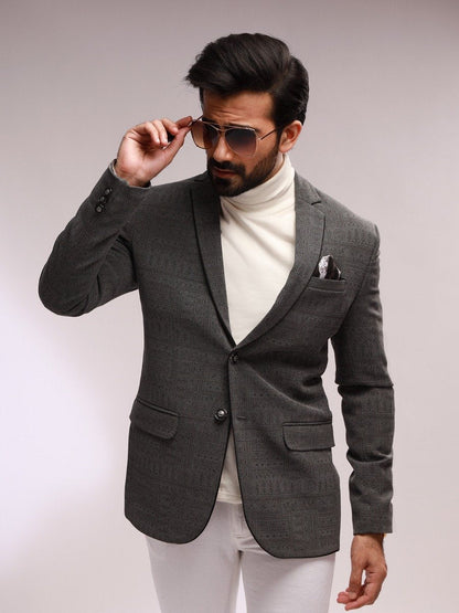 Edenrobe - Men's Dark Grey Blazer - EMTB20-6659