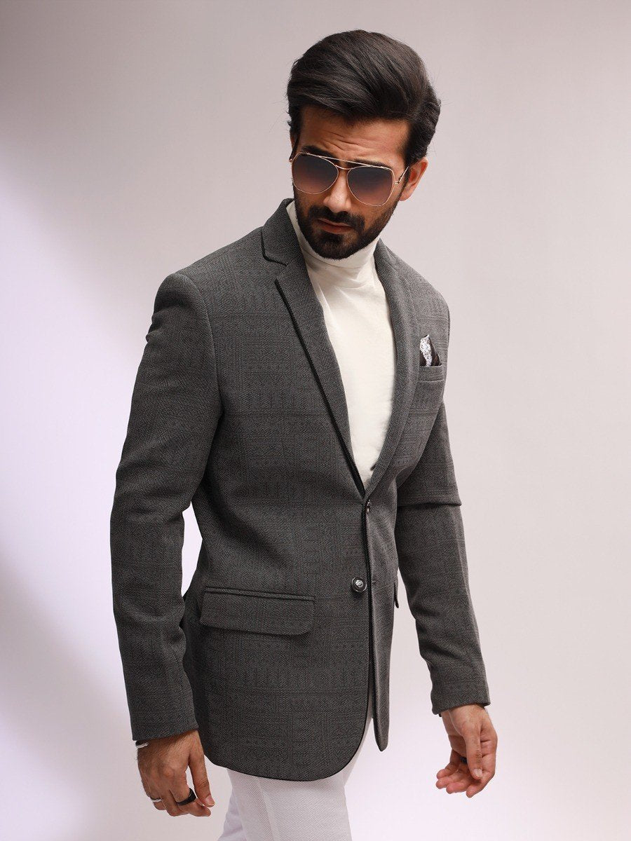 Edenrobe - Men's Dark Grey Blazer - EMTB20-6659