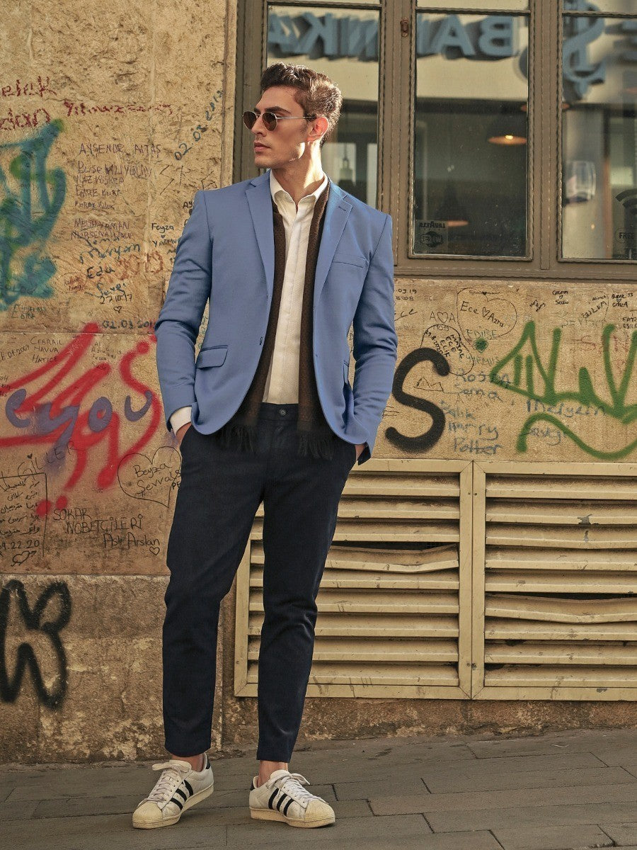 Edenrobe - Men's Sky Blue Blazer - EMTB20-8160