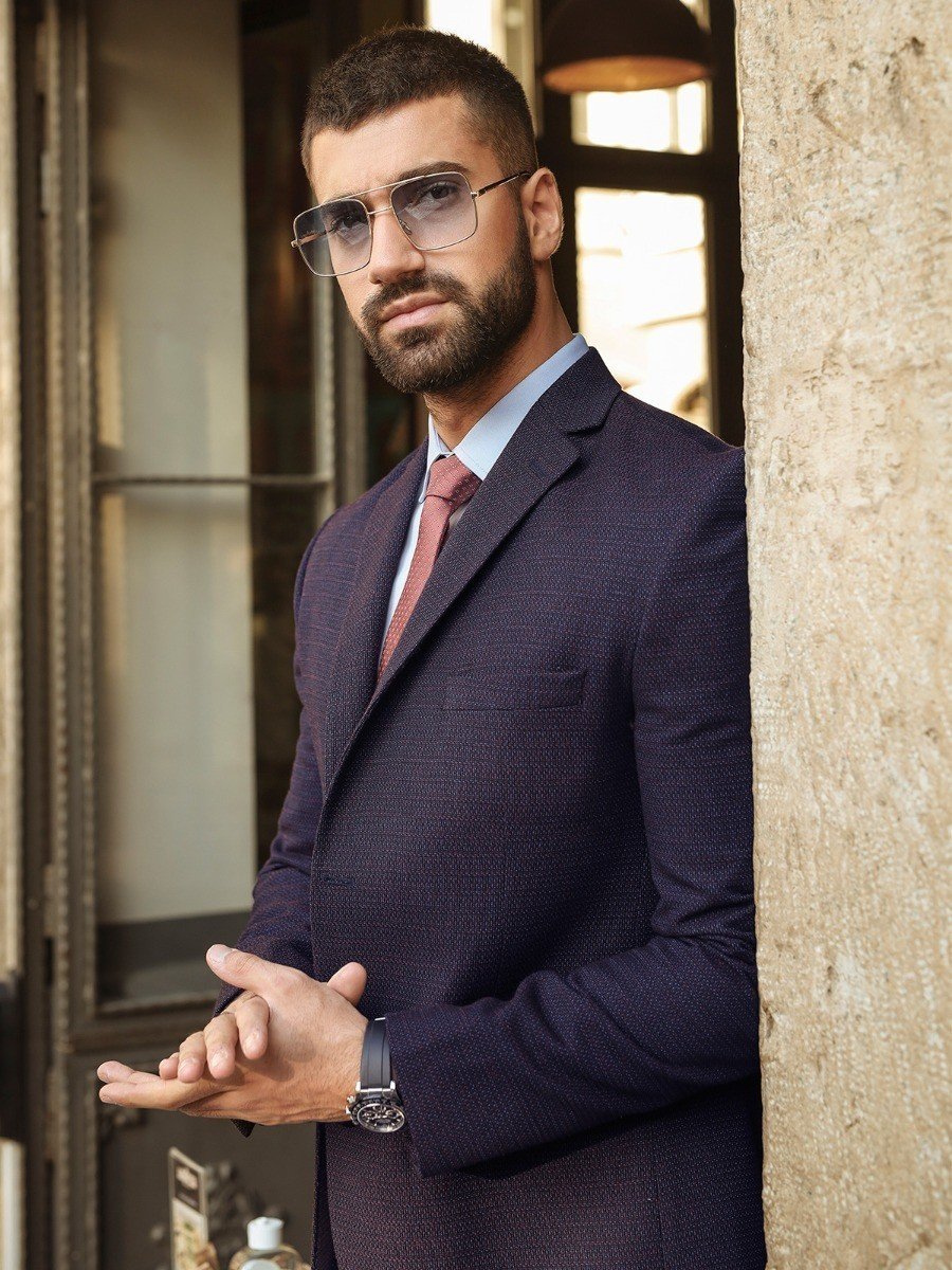 Edenrobe - Men's Purple Blazer - EMTB20-8170
