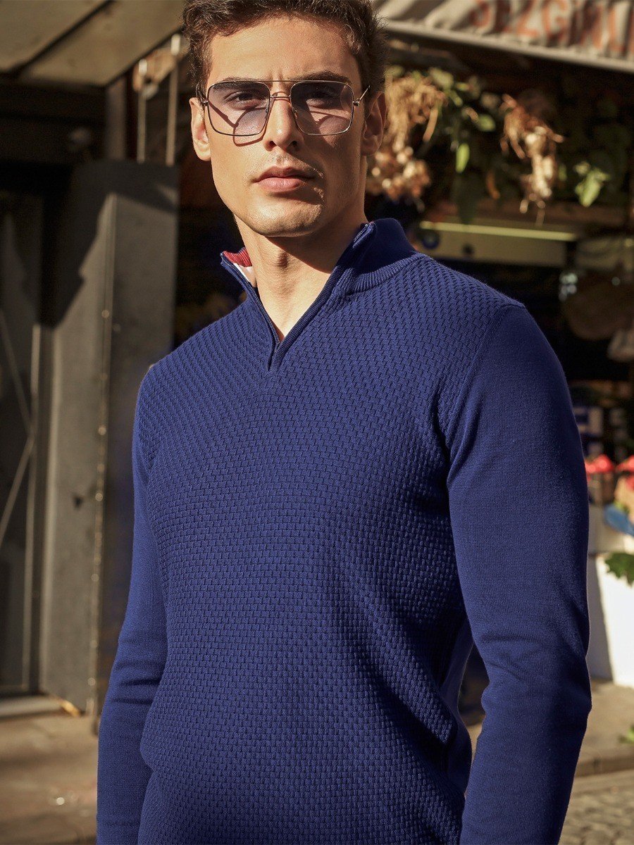 Edenrobe - Men's Blue Sweater - EMTSWT20-002