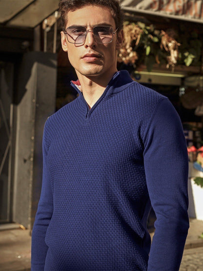 Edenrobe - Men's Blue Sweater - EMTSWT20-002