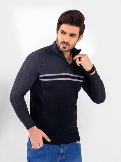 Edenrobe - Men's Black Sweater - EMTSWT20-004