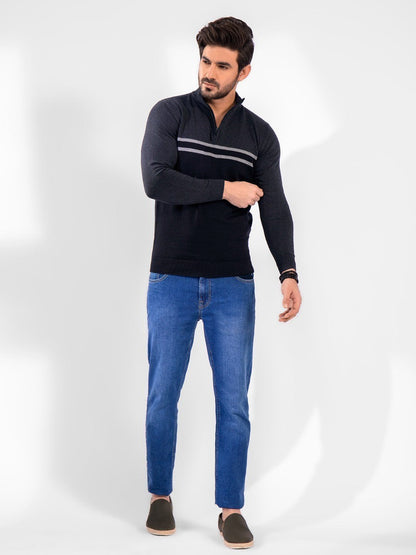 Edenrobe - Men's Black Sweater - EMTSWT20-004