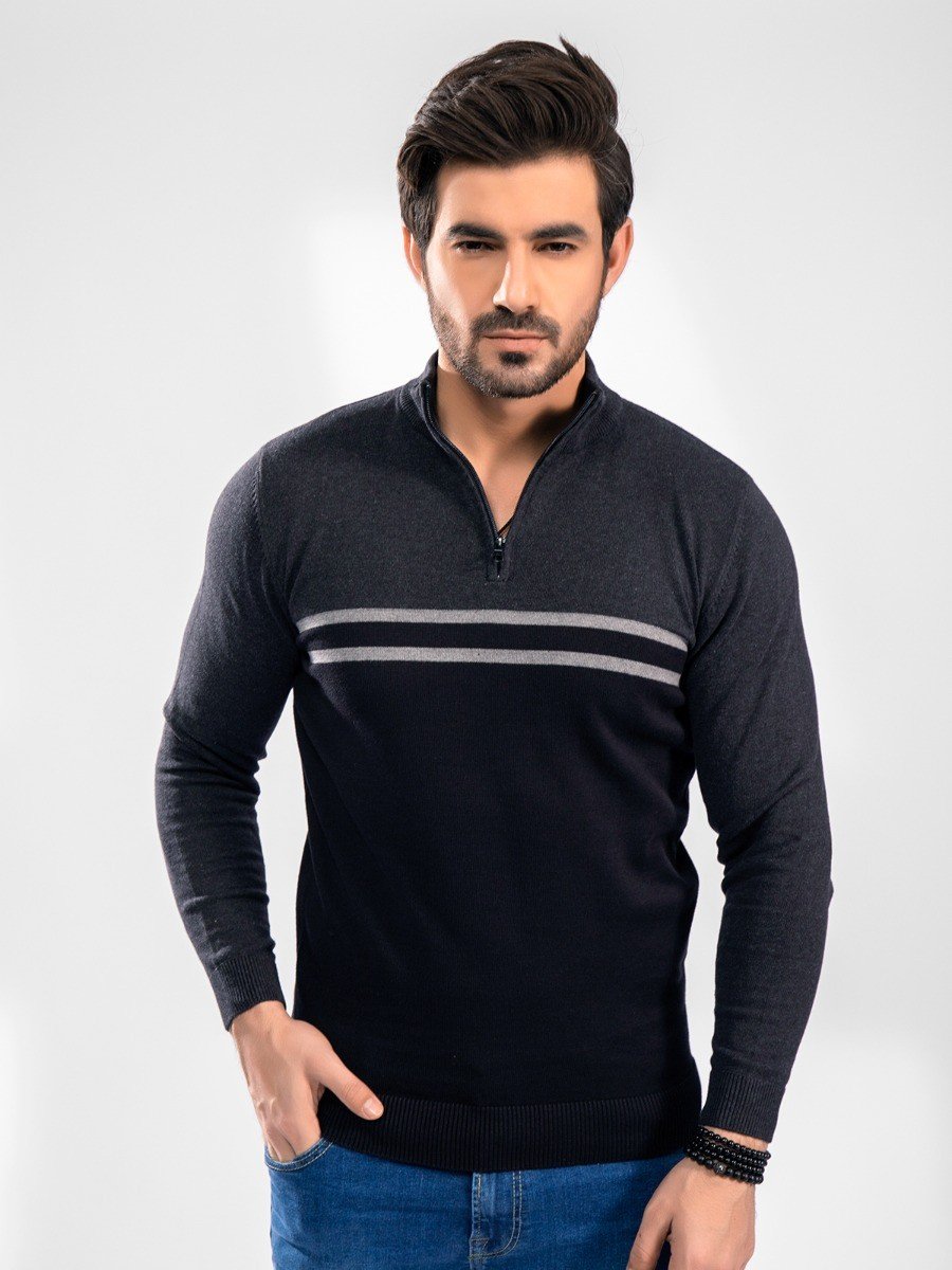 Edenrobe - Men's Black Sweater - EMTSWT20-004