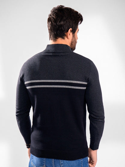 Edenrobe - Men's Black Sweater - EMTSWT20-004