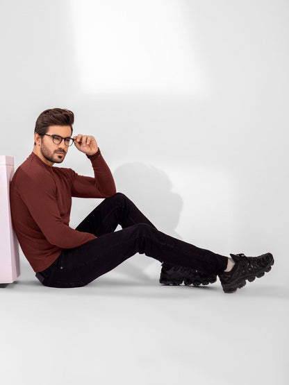 Edenrobe - Men's Deep Maroon Sweater - EMTSWT20-007