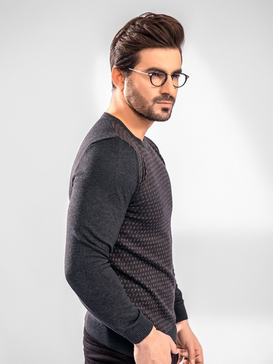 Edenrobe - Men's Charcoal Sweater - EMTSWT20-016