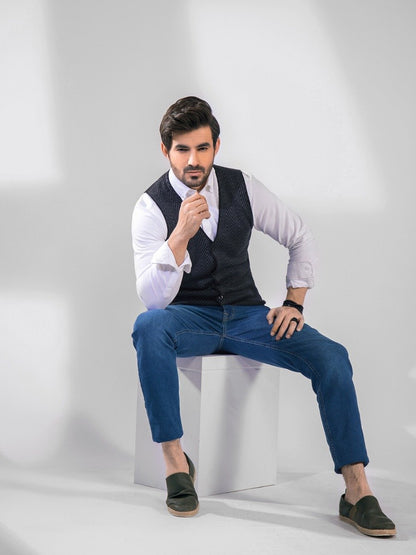 Edenrobe - Men's Black & Grey Sweater - EMTSWT20-022