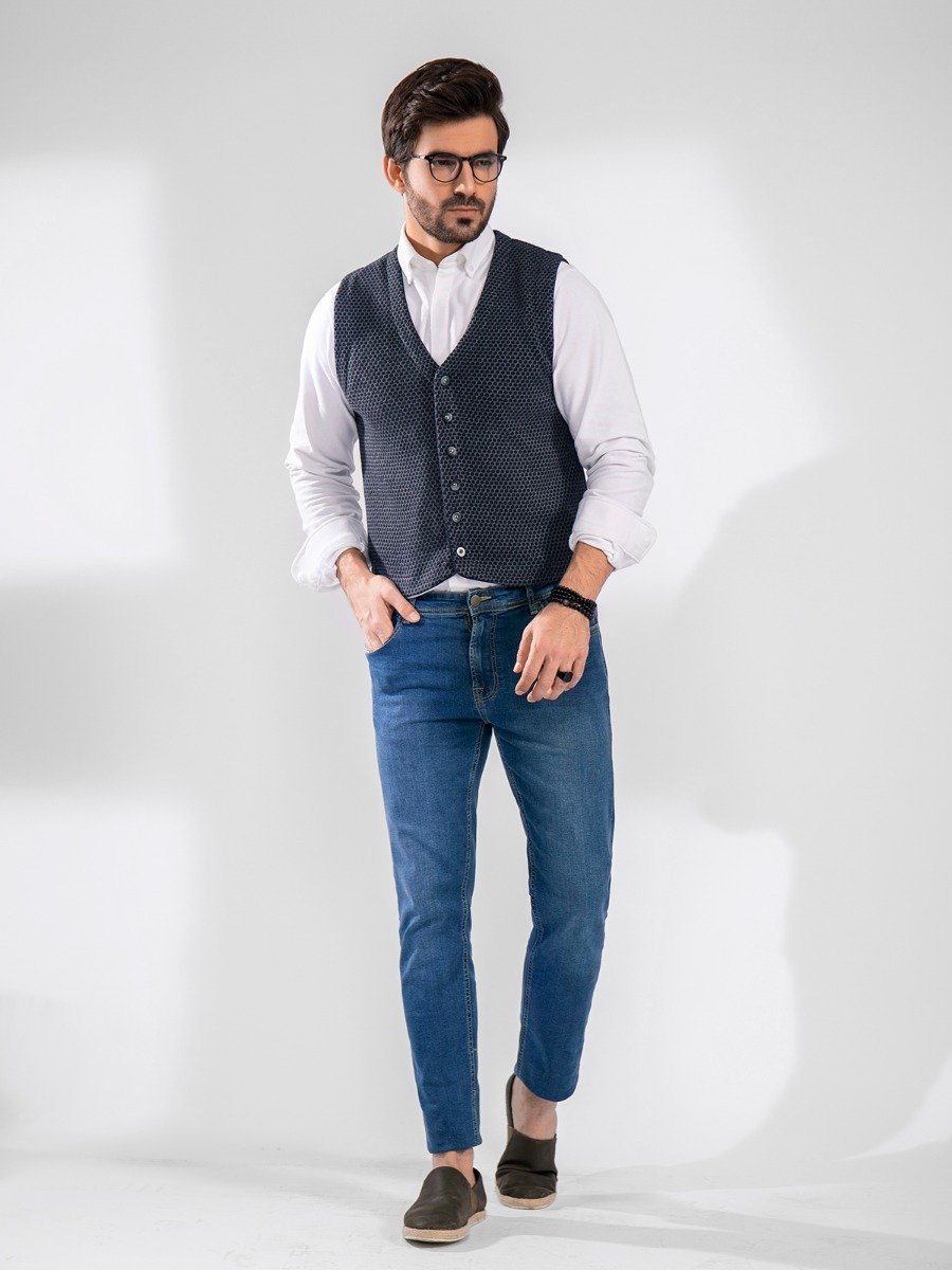 Edenrobe - Men's Deep Blue Sweater - EMTSWT20-023