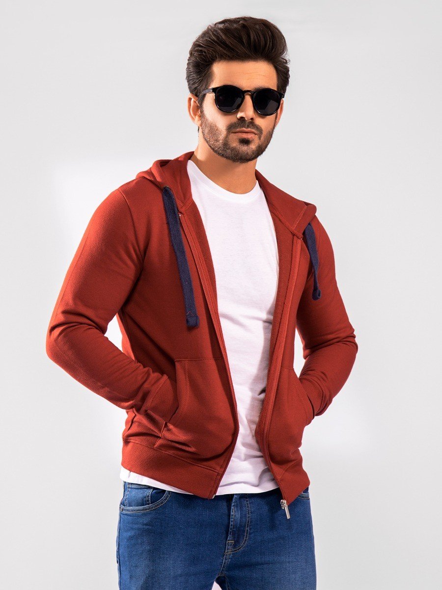 Edenrobe - Men's Rust Hoodie - EMTH20-001