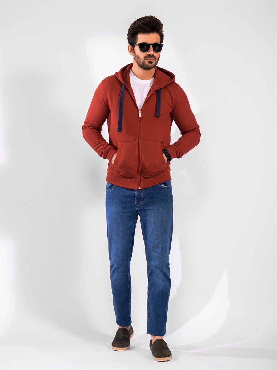 Edenrobe - Men's Rust Hoodie - EMTH20-001