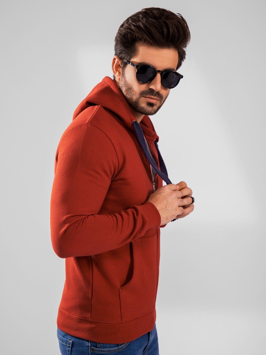 Edenrobe - Men's Rust Hoodie - EMTH20-001