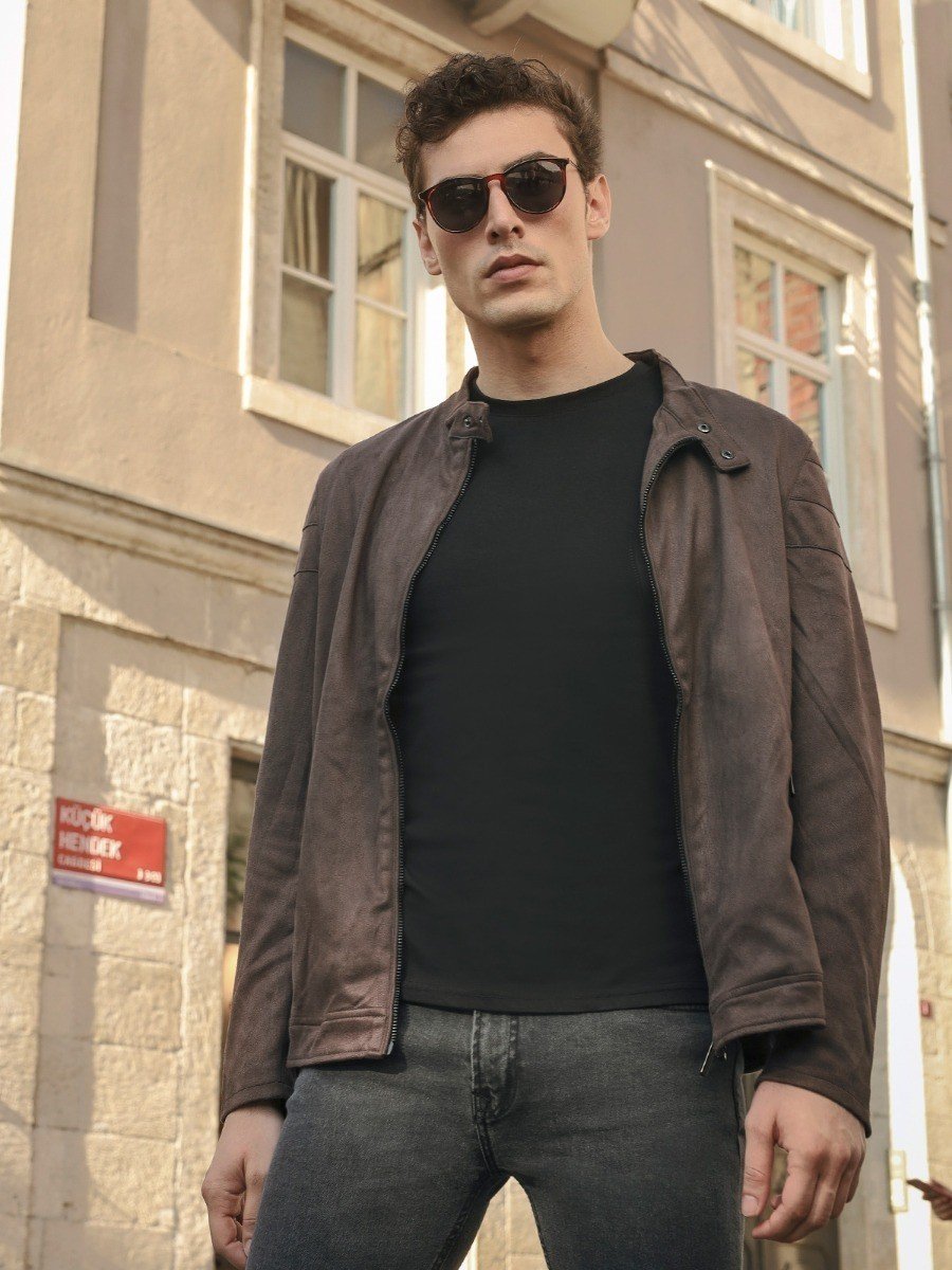 Edenrobe - Men's Dark Brown Jacket - EMTJ20-002 – Western.pk