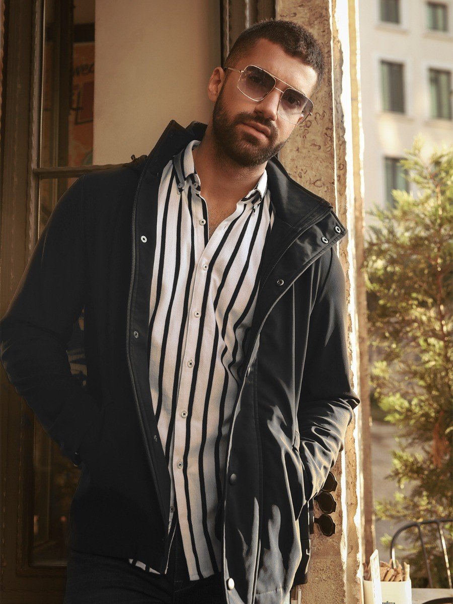 Edenrobe - Men's Black Hoodie - EMTJH20-011