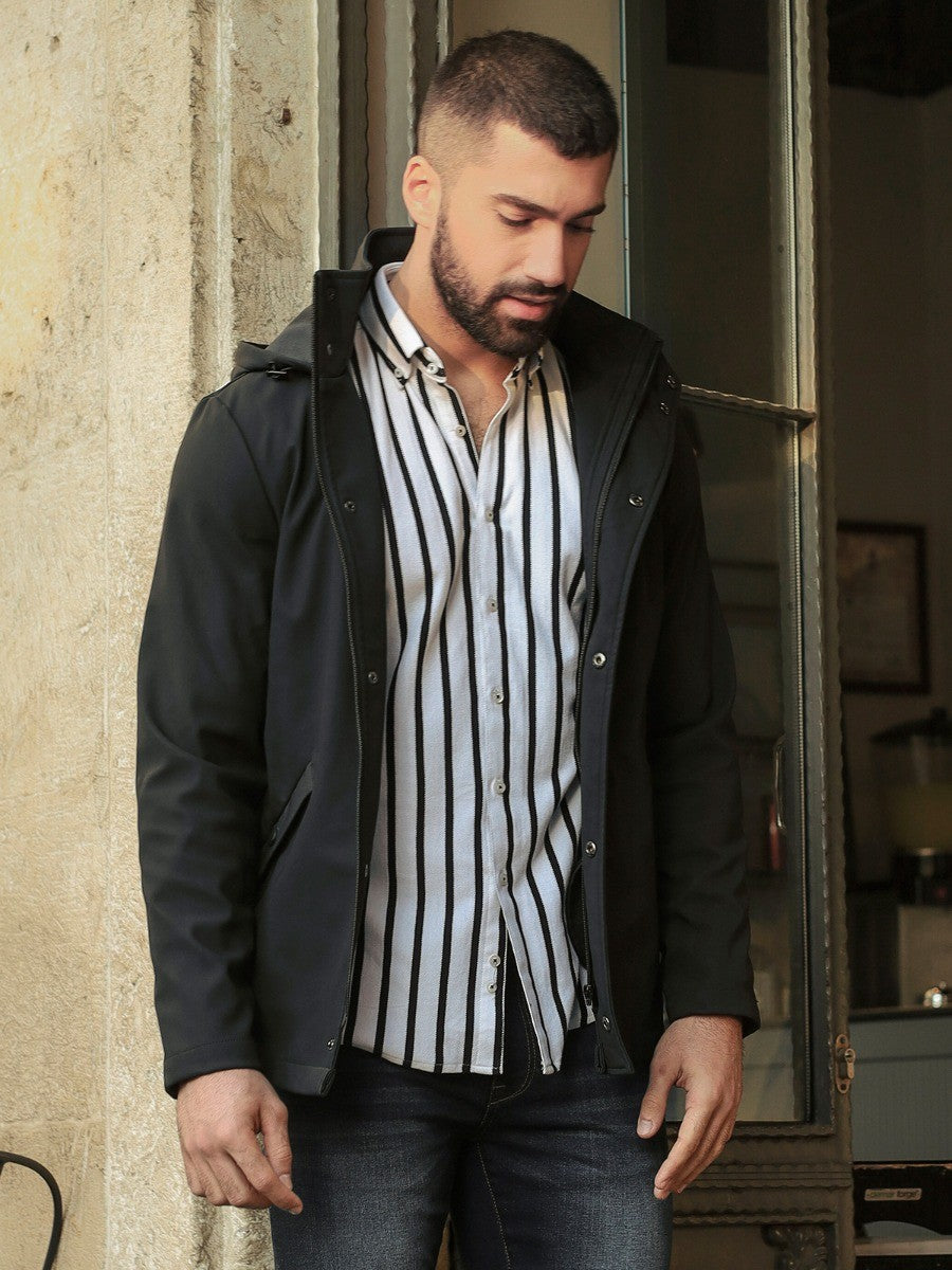 Edenrobe - Men's Black Hoodie - EMTJH20-011