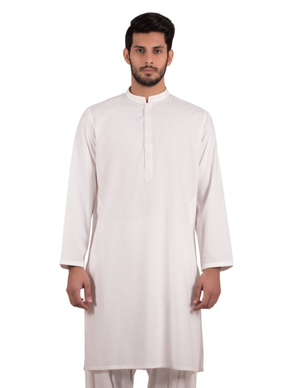 Edenrobe - Men's Off White Kurta Shalwar - EMTKS20S-40813