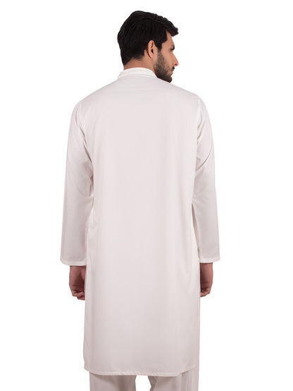 Edenrobe - Men's Off White Kurta Shalwar - EMTKS20S-40813