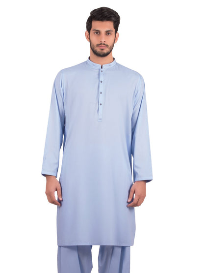 Edenrobe - Men's Sky Blue Kurta Shalwar - EMTKS20S-40823
