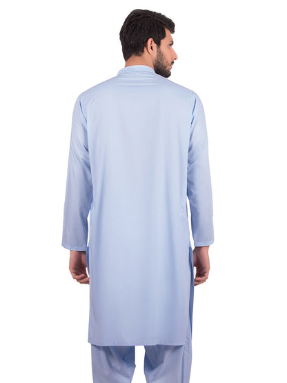 Edenrobe - Men's Sky Blue Kurta Shalwar - EMTKS20S-40823