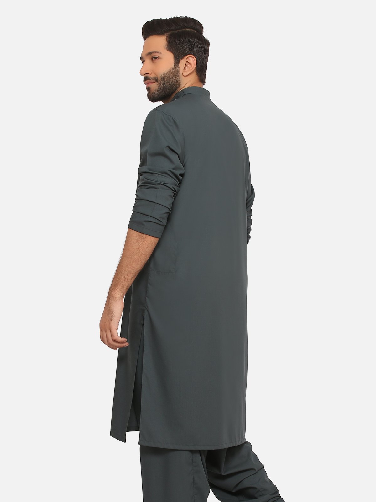 Edenrobe - Men's Dark Teal Kurta Shalwar - EMTKS20S-40856