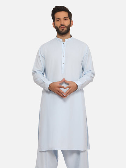 Edenrobe - Men's Sky Blue Kurta Shalwar - EMTKS20S-40864
