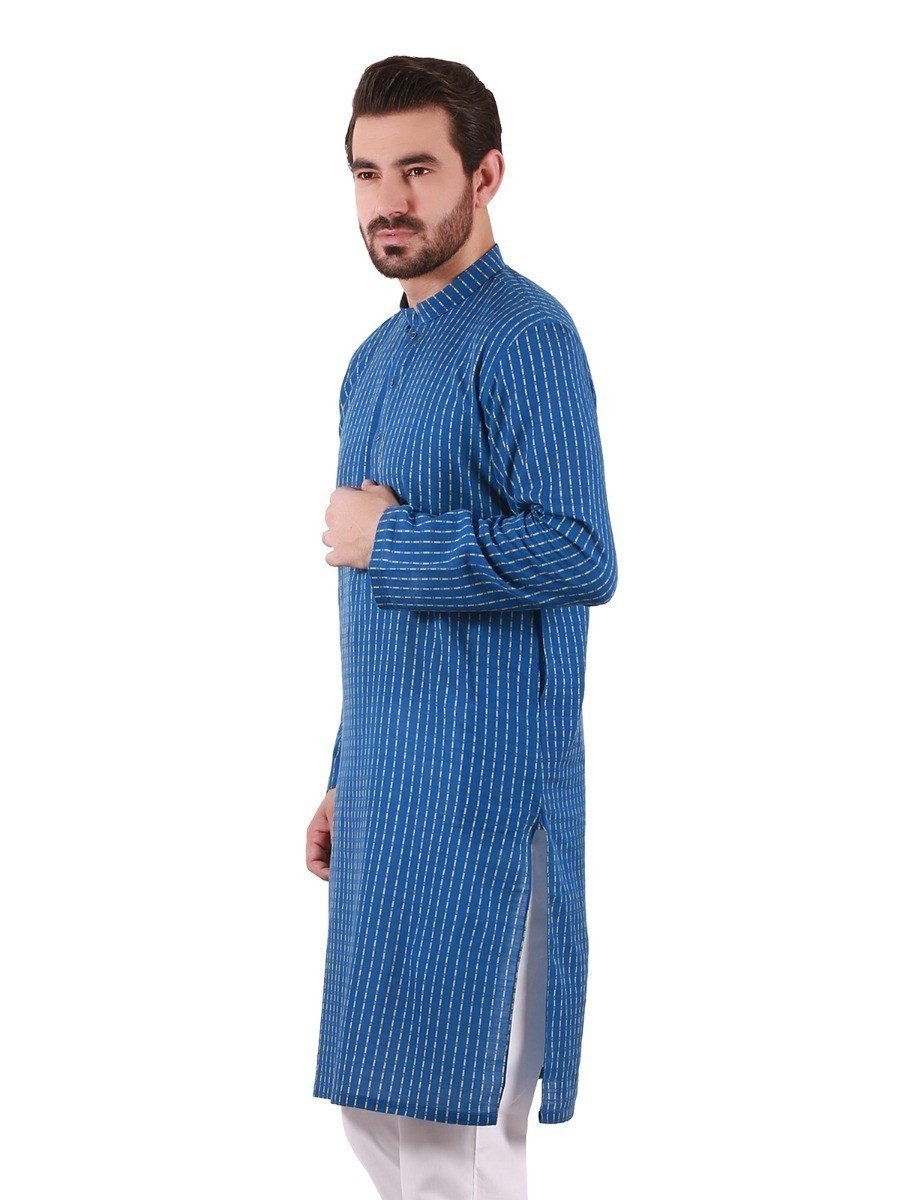 Edenrobe - Men's Royal Blue Kurta - EMTK20S-9871