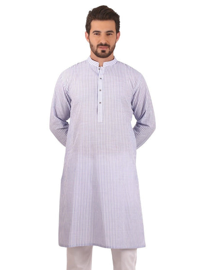 Edenrobe - Men's Blue & White Kurta - EMTK20S-9872