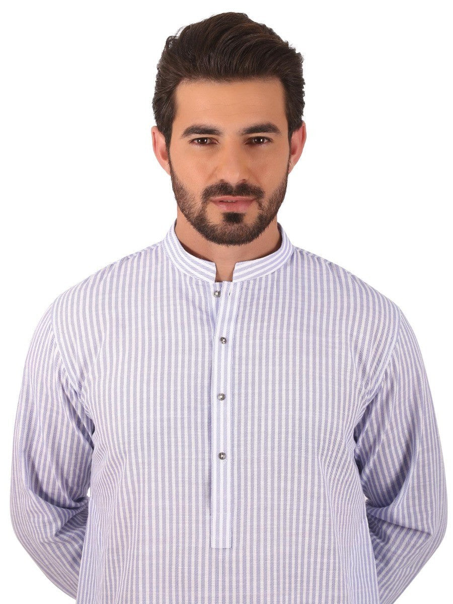 Edenrobe - Men's Blue & White Kurta - EMTK20S-9872