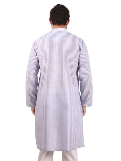 Edenrobe - Men's Blue & White Kurta - EMTK20S-9872