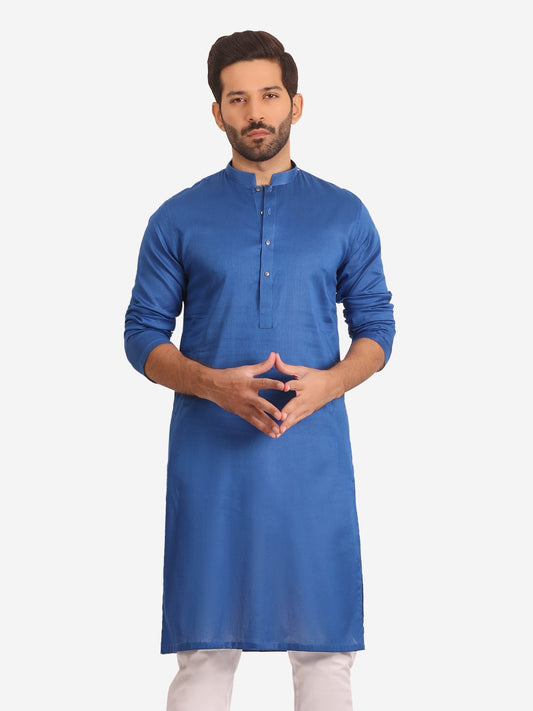 Edenrobe - Men's Royal Blue Kurta - EMTK20S-9891