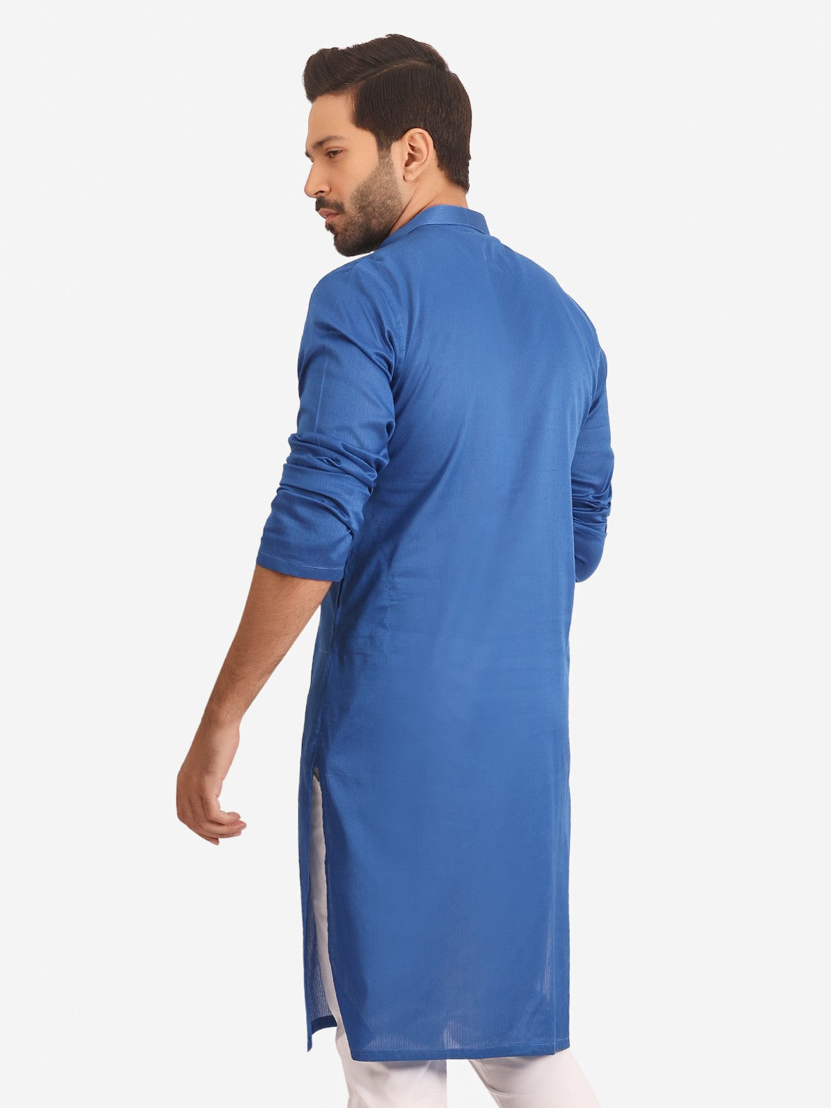 Edenrobe - Men's Royal Blue Kurta - EMTK20S-9891