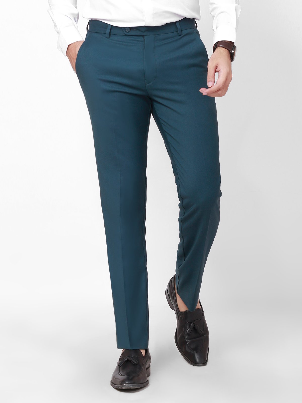 Edenrobe - Men's Dark Teal Pant - EMBPF20-029