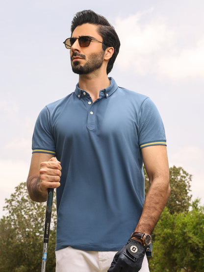Edenrobe - Men's Teal Blue Polo Shirt - EMTPS20-007