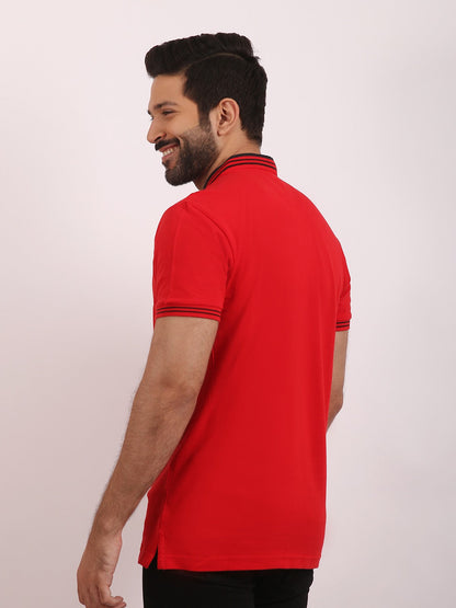Edenrobe - Men's Red Polo Shirt - EMTPS20-009