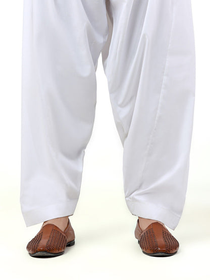 Edenrobe - Men's White Shalwar - EMBS20-9913