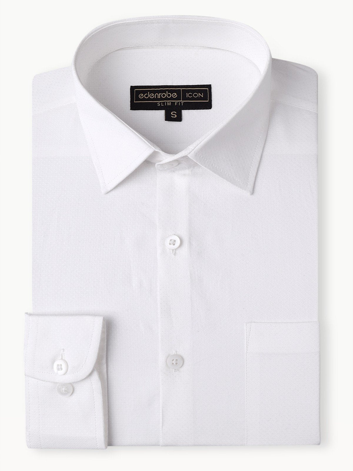 Edenrobe - Men's White Shirt - EMTSI20-50177