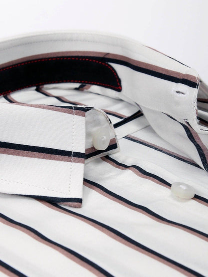 Edenrobe - Men's White Brown Shirt - EMTSUC20-082