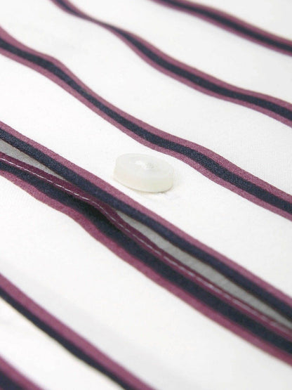 Edenrobe - Men's White Burgundy Shirt - EMTSUC20-083